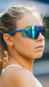 KOO NEBULA Sunglasses Teal Matt (Dark Turquoise MR Lenses)