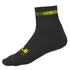 ALE LOGO ACCESSORI Q-SKIN 12cm SOCKS BLACK-FLUO YELLOW