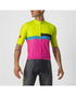 CASTELLI A BLOCCO JERSEY ELECTRIC LIME/BLACK/BLUE/MAGENTA
