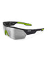 KOO OPEN CUBE Sunglasses Black Lime Smoke Mirror Lenses AsianFit-M